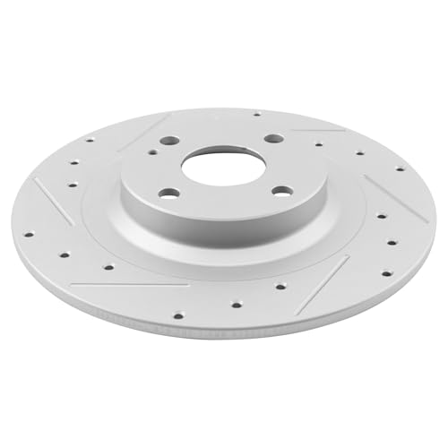 Image of TRQ Performance Rear Brake Pad and Rotor Set Ceramic G Coated Compatible with 2017-2020 Fiat 124 Spider 2016-2019 Mazda MX-5 Miata