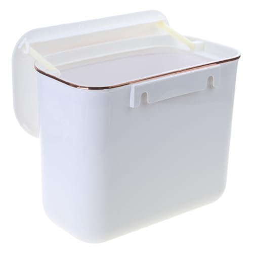 Caneca de basura rectangular con tapa para cocina y pared miniatura 3
