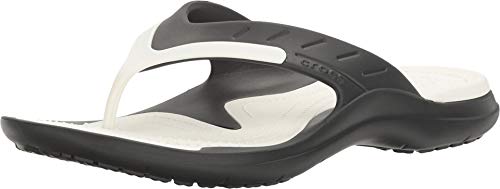 Crocs Unisex Modi Sport Flip-Flop, Size: 4 D(M) US Mens/6 B(M) US Womens, Color Black/White