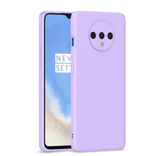 Image of Outlouders Back Cover for OnePlus 7T | Camera Protection | Durable Soft Matte Silicone Bumper Case (Purple)