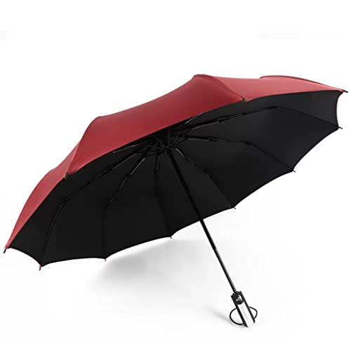G5AABMMKL Paraguas automático plegable para hombres y mujeres, paraguas para sol y lluvia, paraguas de doble uso, paraguas multifuncional (1)