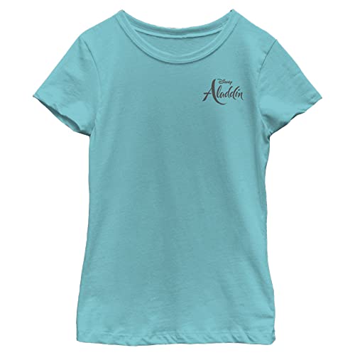 T-shirt Aladin Disney fille XL bleu Tahiti, le cadeau parfait motif lampe du Génie
