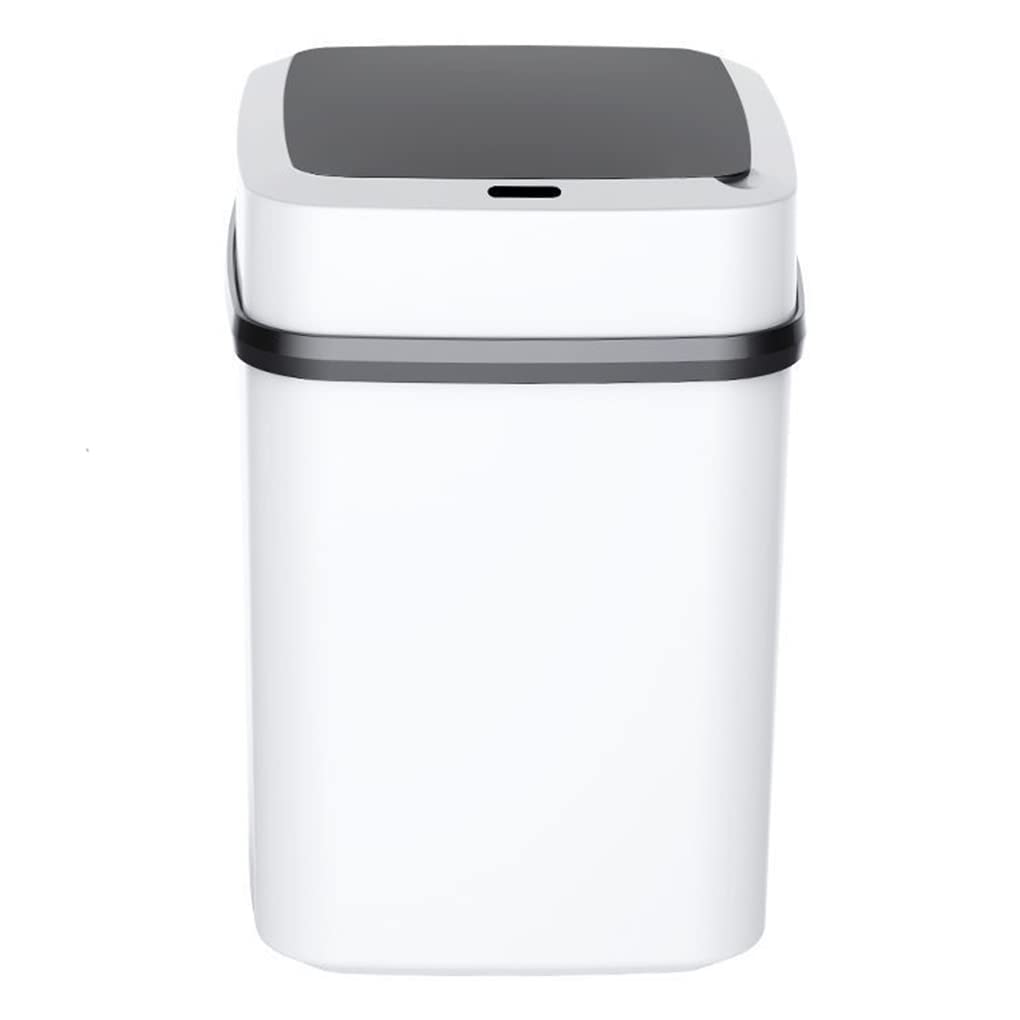 lmoikesz Trash Can Automatic Kitchen Bathroom Rubbish Bin with Lid Battery Operated Waste Garbage Dustbin with Button Switch , 15L