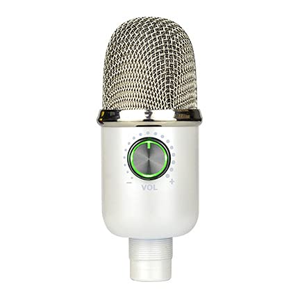 QGWZ USB-Mikrofon Metall-Kondensator-Aufnahmemikrofon für MAC- oder Windows-Laptop Voice Recording Studio mit…