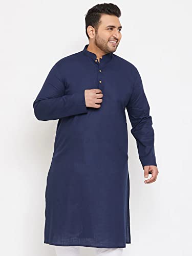 Elina fashion Men's Plus Size Cotton Kurta Pajama (Payjama) Indian Designer Solid Traditional Wear2
