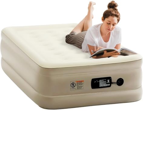 Image of Single Sofa Bed, Inflatable Mattres with Free Electric Pump, Quick-Inflation /Deflation Guest Air Mattress, Blow Up Bed for Home Camping Versatile- Luxury Sofa Bed Cum Folding, Long-Lasting (A+A)