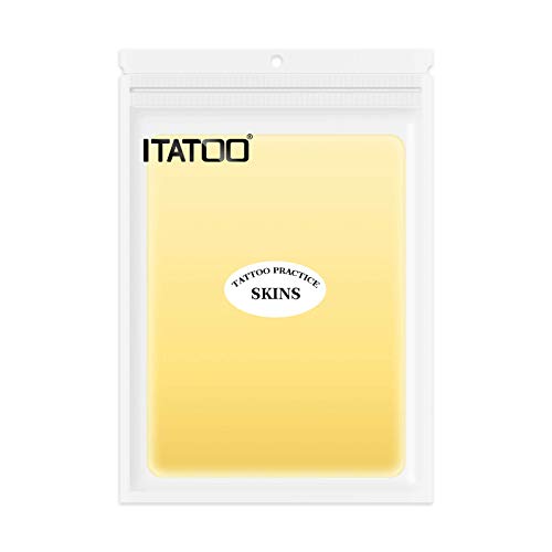 ITATOO Practice Skins 10pcs Double Sizes Blank Tattoo Practice Skin for Practice