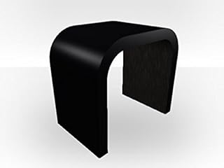 Nero esterno a forma di U comodino Contemporaneo Wenge Matt