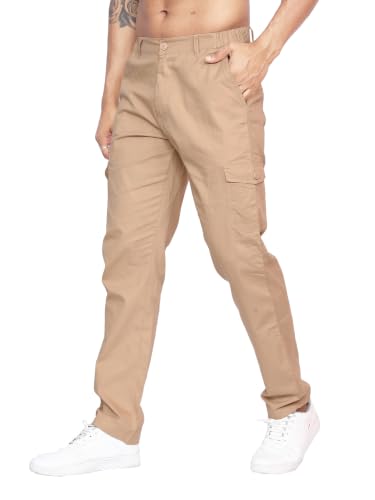 Image of Big Button Mens Regular Fit Casual Cotton Cargo Pant