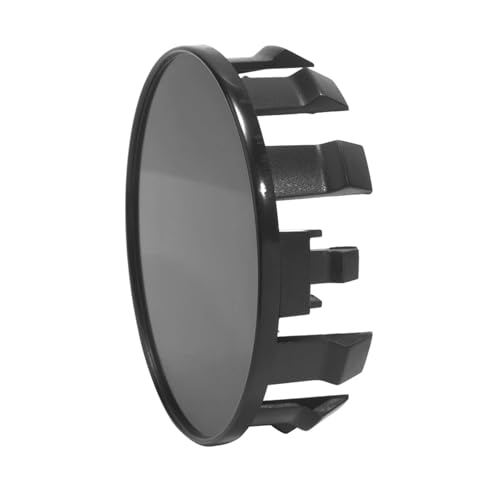 Cache-moyeu de roue 70mm noir compatible référence 62464 en plastique chromé