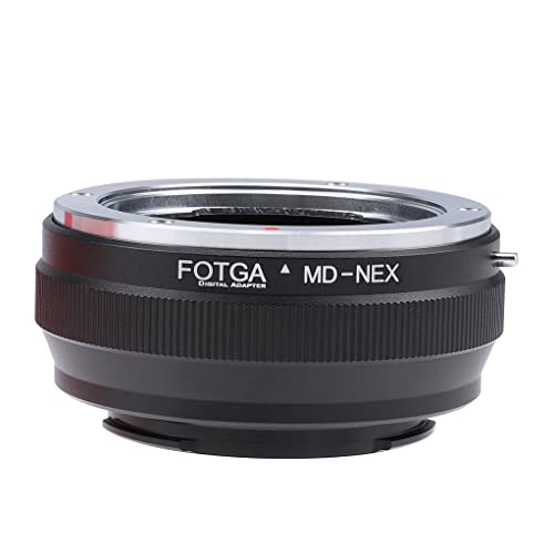 Fotga Adaptador de objetivo para objetivo Minolta MD a cámara Sony DSLR sin espejo NEX-7 NEX-F3 A6000 A6100 A6300 A6600 A7 A7R A7S II III IV A9 II A7C A1 ZV-E10