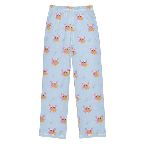 ALAZA Crab Star Blue Cartoon Pajama Lounge Pants Long Sleep Pajama Bottoms with Pockets