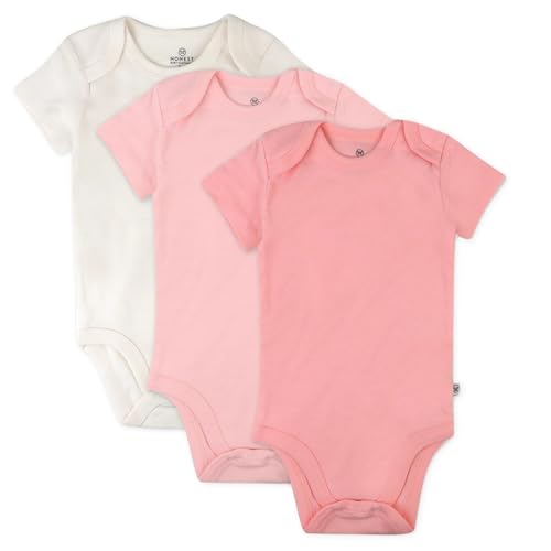 Image of HonestBaby unisex-baby 3-pack Short Sleeve Bodysuits One-piece 100% Organic Cotton for Infant Baby Boys, Girls, Unisex