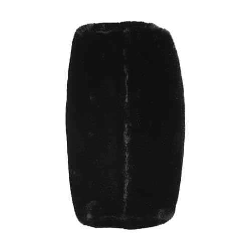 DKNY Roni Fur Tote Bag with Logo Charm, Black/Silver3