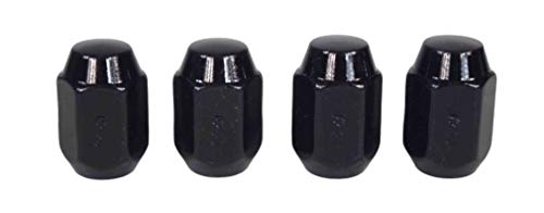 Image of MASSFX 16-Pack Durable Black 21mm Hex Lug Nuts, 35mm Length, & 1 /2-20 Thread - Heavy Duty Replacement Lug Nuts for Golf Cart Wheels, Fits Most EZGO, Club Car & Yamaha Golf Cart Wheels