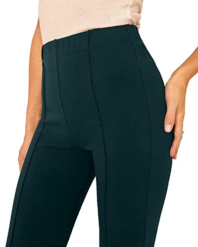 Image of Leriya Fashion Women's Yoga Dress Pants Stratchable Work Slacks Business Casual Office Straight Leg /Bootcut Elastic Waist Trouser for Women