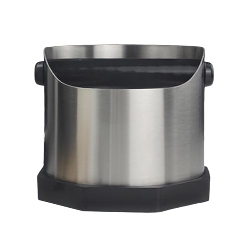 Caja de posos de café para cafetera espresso en acero inoxidable plata 2