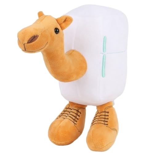 KUKUShining Italian Brainrot Peluche, Tralalero Tralala Italiano Lindo Y Suave Peluche De Tung Tung Sahur Ideal For Decoración Infantil(Frigo Camelo)