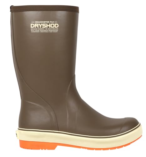 Dryshod Seamonster FLX Premium Rubber Fishing Boot | Mid-Calf Height | Waterproof | Brown | Non-Slip