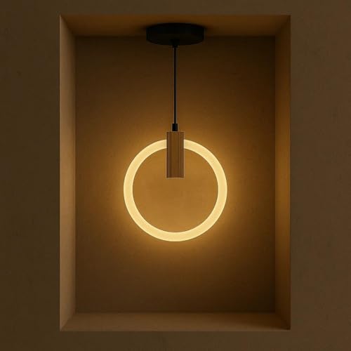 Image of Lunaris Pearl LED Pendant Lamp | Warm White Glow Ceiling Hanging Lamp | Elegant Chandelier for Dining Room, Bedroom, Living Room - (2 Pack)
