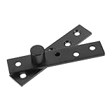 Cabilock 360 Degree Rotating Black Eccentric Large Pivot Door Hinge Hidden Heavy Duty Steel Pivot Hinge for Industrial Cabinet and Shed Doors