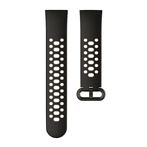 Image of YODI Soft Silicone With Metal Buckal Classic Strap Bands for Redmi Watch 2 Lite /Redmi GPS Smart Watch Only, Comfort and Flexible Straps for Men Women and Kids (BLACK-GREY)