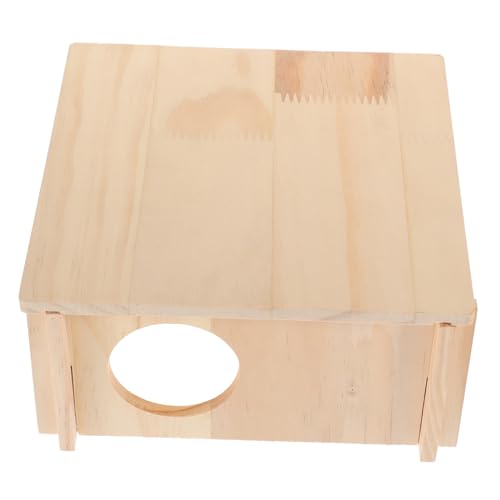 LIOOBO ハムスターの隠れ家 hamster toys 干し草 ハムスターの寝具 ウサギ ぬいぐるみ ネズミ用溶岩棚 小さなペットの巣 ハムスター隠しおもちゃ ねずみの隠れ家 木 Khaki