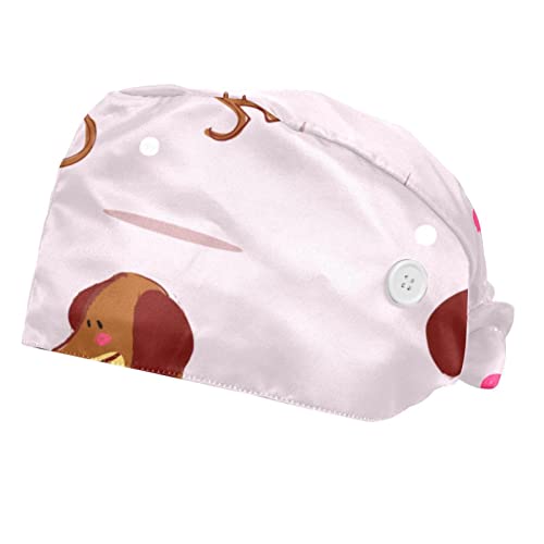 Chien de saucisse chapeaux de travail couvre-chef unisexe casquette 2pcs