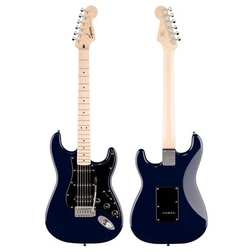 Image of Fender Squier Sonic Stratocaster HSS - Midnight Blue Bundle with Frontman 10G Amplifier, Instrument Cable, Tuner, Strap, Picks, and Austin Bazaar Instructional DVD