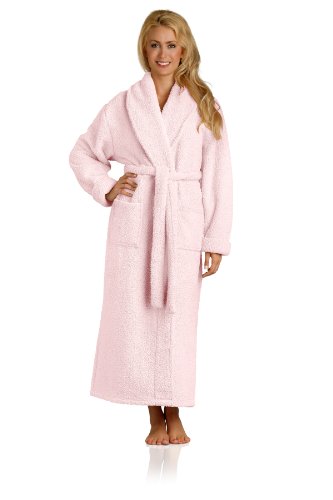 Plush Microfiber Fleece Robe | Super Soft & Warm | Lightweight | Full Length
