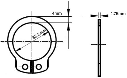 36mm External Circlips Retaining Rings Snap CirClip A2 Stainless Steel DIN 471 (Pack of 20) G02B, Silver - Image 2