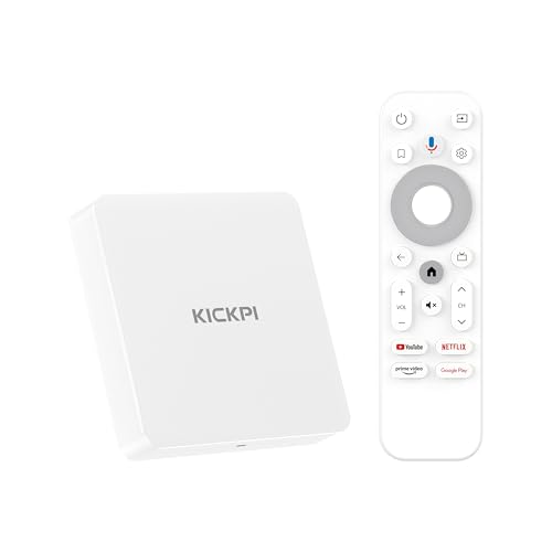 Android 11.0 TV Box, KP1 Google Certified TV Box(4K) 2GB RAM 32GB ROM with Voice Search- Support Chromecast and Dolby Audio, Bluetooth5.0 Smart Box 2024(White)