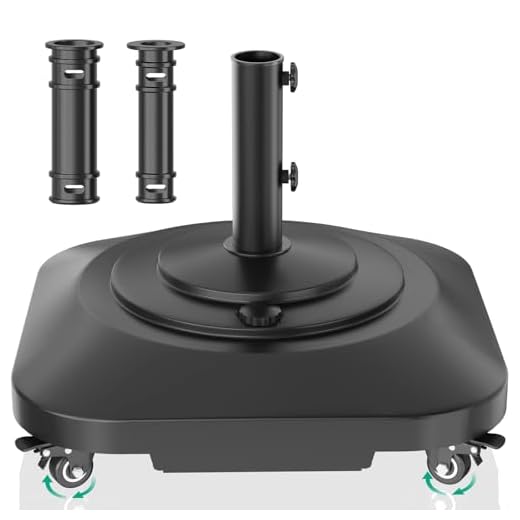 Best patio umbrella base for wind Heavy Duty Umbrella Base with Wheels