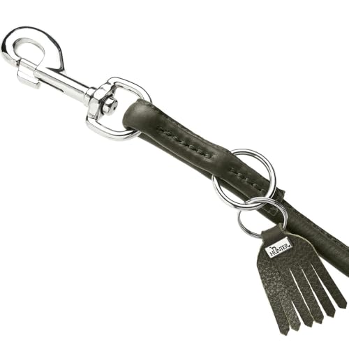 Hunter Verstellbare Hundeführleine Round & Soft MÜNCHEN, Farbe: Cognac, Leder, rundgenäht, 3-Fach verstellbar, extra weich, luxuriös, ökologisch hergestellt, nachhaltig, Made in Germany, Größe: 8/200