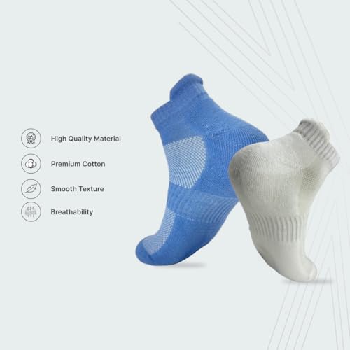 Image of PRASTHAN Sports Unisex Nylon Cotton Ankle Length Socks Made With Breathable Anti Odour & Moisture Absorbent Combed Cotton with a Extra Durable.
