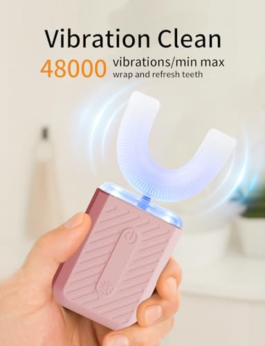 Image of U-Shaped Electric Toothbrush for Adults with 3-LED Modes, Automatic Toothbrush with IPX7 Waterproof, ultrasonic Toothbrush for Adult