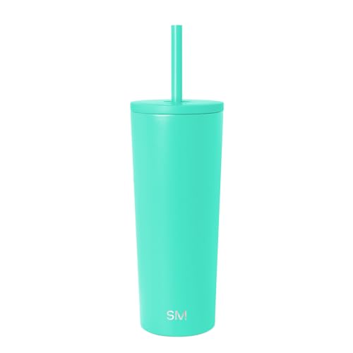 Image of Simple Modern Classic Tumbler with Straw Lid | Insulated Iced Coffee Cup Reusable Stainless Steel Water Bottle Travel Mug | Gifts for Women Men Her Him | 24oz | Tropical Wave