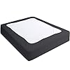 Box spring cover king size elastic fabric wrap around 4 sides bed skirt sleek alternative for bed skirts for hotelhome fits box springs up to 13 black  urban country home decor