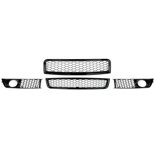 Calandre Avant Voiture pour Remplacer la Grille Usée Kit Antibrouillard Nid D'abeille
