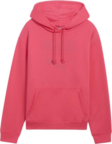Sweat à capuche femme PUMA XXXL ample et chaud couleur tarte cerise