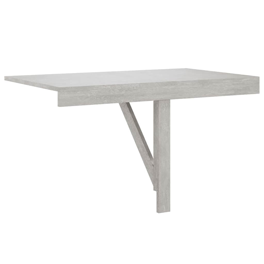 vidaXL Tavolino Muro Pieghevole Grigio Cemento 100x60x56cm Multistrato