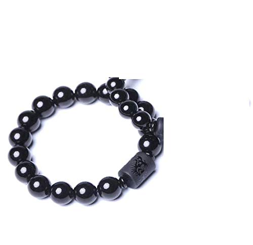 Bracelets"Force de l'Amour" Phoenix et Dragon en Obsidienne Arc-en-Ciel (Dragon 10 mm)