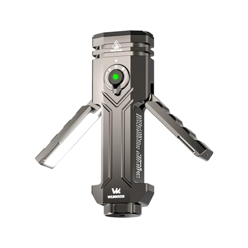 Image of Wurkkos HD02 Flat LED Flashlight, Magnetic Deformation, 3200 Lumens, 5000 mAh Rechargeable, 3000K-6500K, Four-Light Sources, Folding Wing Lighting /Spotlight /UV Light /Green Light /MagneticTail,IPX6