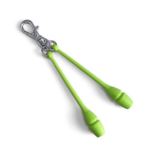 DRUNA Llavero Mazas Gimnasia Rítmica INDIGO 8 cm (Verde Claro)