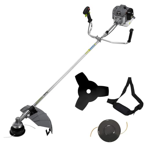 ITOOLS Cortacésped 52CC, con motor 2T, mezcla de combustible - 1:40, depósito de combustible 1 L, 7,5 kg, ancho de corte del disco 255 mm, (LWA) 114 dB - (ITR52E)