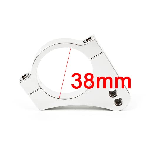 Staffa Universale Per Faro Moto - Regolabile 33-45mm, Per Forcella, Montaggio Semplice, Nero