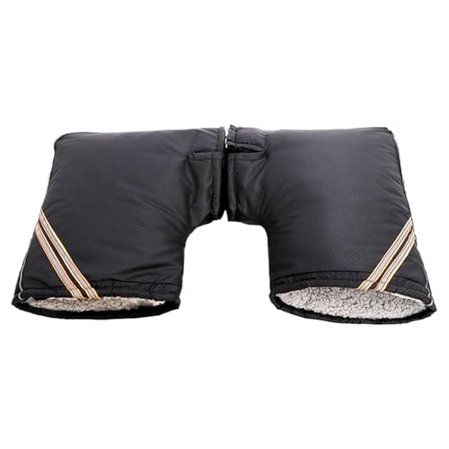 Manoplas para manillar de scooter, guantes de motocicleta de invierno para hombres y mujeres, tela Oxford reflectante impermeable con terciopelo ártico, protección contra el viento, para clima frío