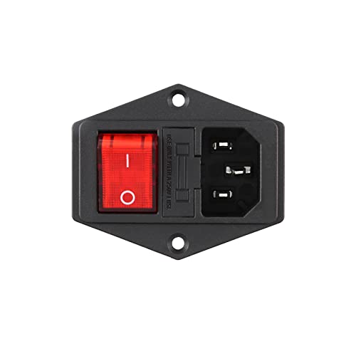 3Pcs AC-14-F16A Switch Power Socket With 10A Fuse - KCD4 Integrated Three in One Adapter Connector - Copper - Image 5