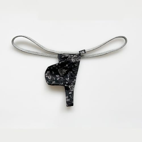 COMLIFE Men's Fashion Printed Ice Silk Underwear Sexy Low Waist Stretch Thongs2