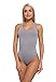 Produktbild ABAKUHAUS Ärmellos Racerback Bodysuit Loungewear für Damen, M, Sand braun